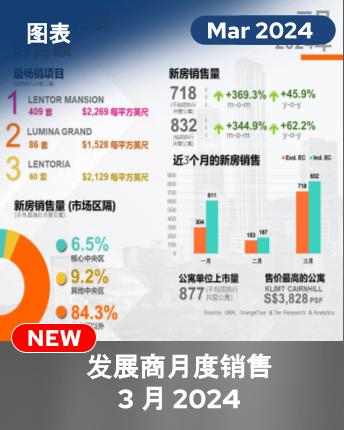 Monthly Developer Sales March 2024 Infographic (Chinese Version)